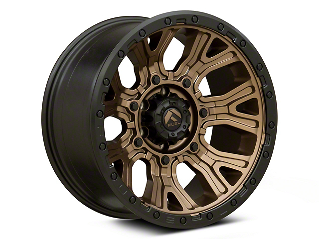Fuel Wheels Traction Matte Bronze with Black Ring 6-Lug Wheel; 17x9; -12mm Offset (07-14 Tahoe)