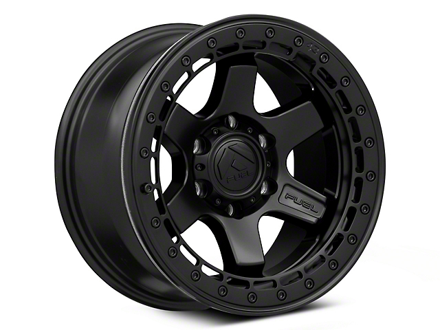 Fuel Wheels Block Beadlock Matte Black 6-Lug Wheel; 17x9; -15mm Offset (07-14 Tahoe)