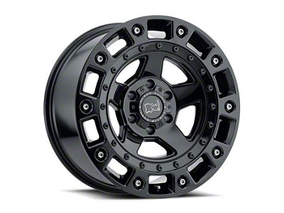 Black Rhino Cinco Gloss Black with Stainless Bolts 6-Lug Wheel; 18x9.5; -18mm Offset (15-20 Yukon)