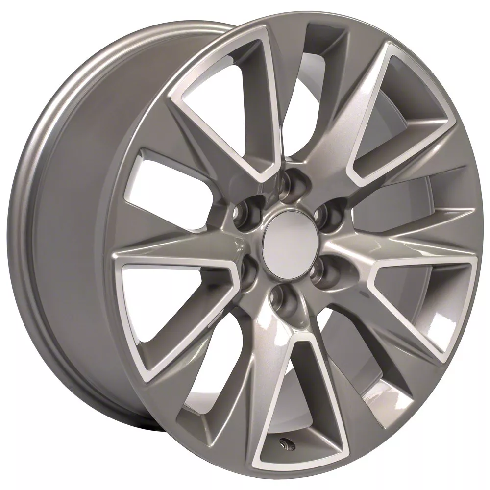 LTZ Style Silver Machined 6-Lug Wheel; 20x9; 28mm Offset (07-14 Yukon)