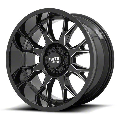 Moto Metal MO806 Gloss Black Milled 6-Lug Wheel; 20x9; 0mm Offset (07-14 Tahoe)
