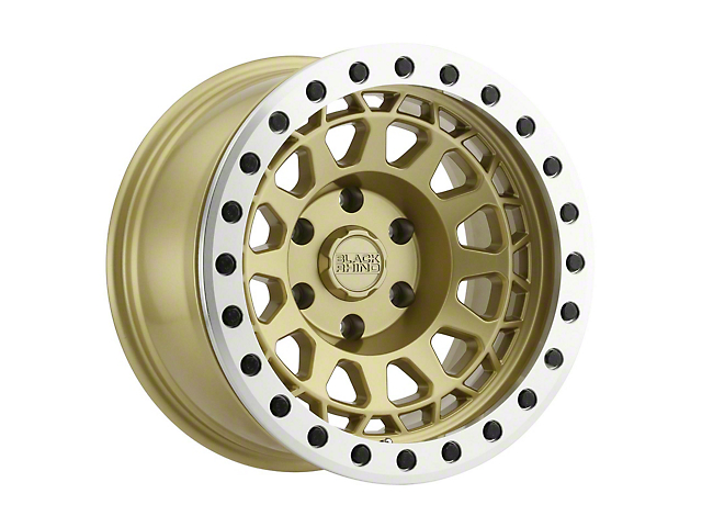 Black Rhino Primm Matte Gold with Machined Ring 6-Lug Wheel; 17x8.5; 0mm Offset (07-14 Tahoe)
