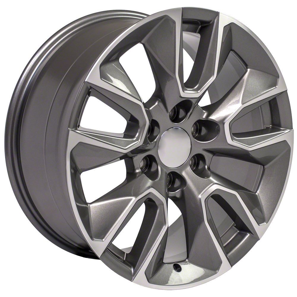 RST Style Gunmetal Machined 6-Lug Wheel; 20x9; 28mm Offset (21-23 Yukon)