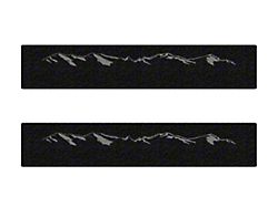 Rear Door Sill Protection with Mountain Logo; Black (21-23 Tahoe)