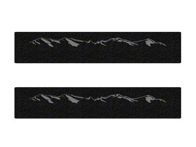 Rear Door Sill Protection with Mountain Logo; Black (21-23 Tahoe)