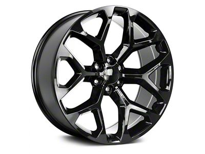 Strada OE Replica Snowflake All Gloss Black 6-Lug Wheel; 22x9; 31mm Offset (21-23 Tahoe)