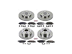PowerStop OE Replacement 6-Lug Brake Rotor and Pad Kit; Front and Rear (15-20 Tahoe, Excluding Police)