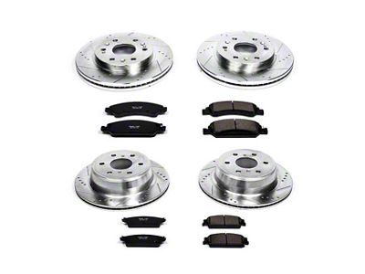 PowerStop Z23 Evolution Sport 6-Lug Brake Rotor and Pad Kit; Front and Rear (07-13 Sierra 1500 w/ Rear Disc Brakes)