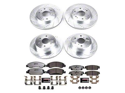 PowerStop Z36 Extreme Truck and Tow 6-Lug Brake Rotor and Pad Kit; Front and Rear (08-14 Tahoe, Excluding Police)