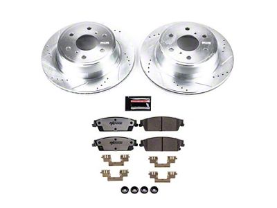 PowerStop Z36 Extreme Truck and Tow 6-Lug Brake Rotor and Pad Kit; Rear (07-13 Sierra 1500 w/ Rear Disc Brakes)