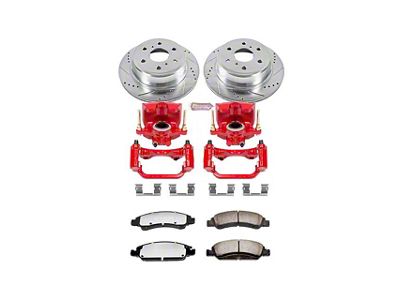 PowerStop Z36 Extreme Truck and Tow 6-Lug Brake Rotor, Pad and Caliper Kit; Rear (14-18 Sierra 1500)
