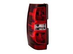 OEM Style Tail Light; Driver Side; Chrome Housing; Clear Lens (07-13 Tahoe, Excluding Hybrid)