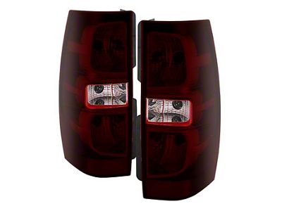 OEM Style Tail Lights; Chrome Housing; Red Smoked Lens (07-13 Tahoe, Excluding Hybrid)