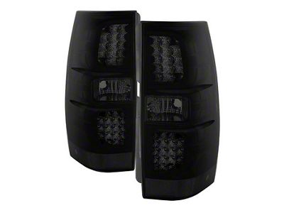 LED Tail Lights; Black Housing; Smoked Lens (07-14 Tahoe, Excluding Hybrid)