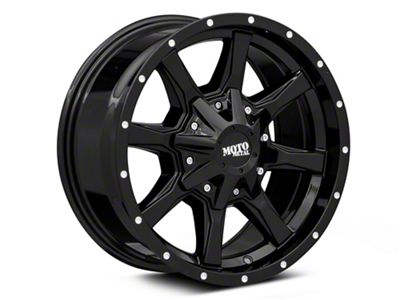 Moto Metal MO970 Gloss Black with Milled Lip 6-Lug Wheel; 20x10; -24mm Offset (14-18 Sierra 1500)