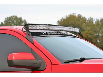 Rough Country 54-Inch Curved LED Light Bar Upper Windshield Mounting Brackets (15-20 Yukon)