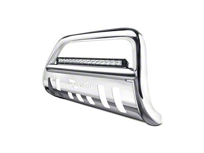 Vanguard Off-Road Bull Bar with 20-Inch LED Light Bar; Stainless Steel (07-14 Silverado 3500 HD)