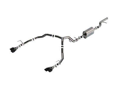 Borla S-Type Dual Exhaust System with Black Chrome Tips; Rear Exit (21-23 5.3L Tahoe Premier)