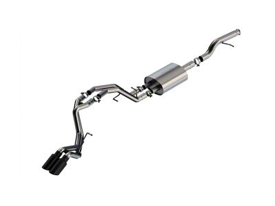 Borla Touring Dual Exhaust System with Black Chrome Tips; Rear Exit (21-23 5.3L Tahoe)