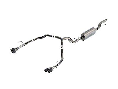 Borla Touring Dual Exhaust System with Carbon Fiber Tips; Rear Exit (21-23 6.2L Yukon)