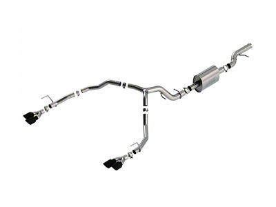 Borla S-Type Dual Exhaust System with Black Chrome Tips; Rear Exit (21-23 6.2L Tahoe)