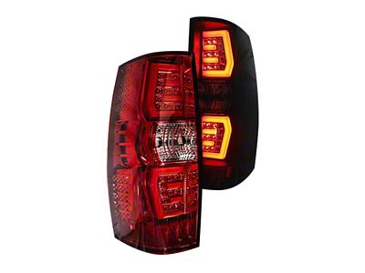 Renegade Series Sequential LED Tail Lights; Chrome Housing; Red Lens (07-14 Tahoe)
