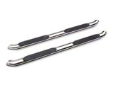 Barricade 4-Inch Oval Bent End Side Step Bars; Stainless Steel (15-22 Colorado Crew Cab)