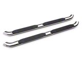 Barricade 4-Inch Oval Bent End Side Step Bars; Stainless Steel (15-20 Colorado/Canyon Extended Cab)