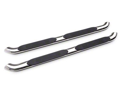 Barricade 4-Inch Oval Bent End Side Step Bars; Stainless Steel (15-20 Colorado/Canyon Extended Cab)