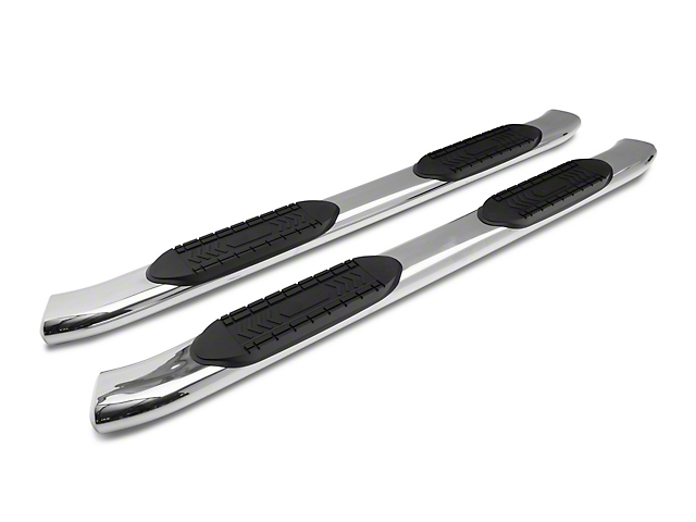 Barricade 6-Inch Oval Bent End Side Step Bars; Stainless Steel (15-20 Colorado/Canyon Crew Cab)