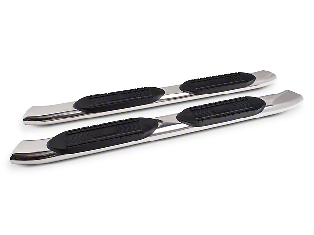 Barricade 6-Inch Oval Bent End Side Step Bars; Stainless Steel (15-22 Colorado Extended Cab)
