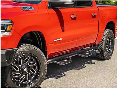 Havoc Offroad HS3 Hoop Side Step Bars; Textured Black (15-22 Colorado Crew Cab w/ 6-Foot Long Box)