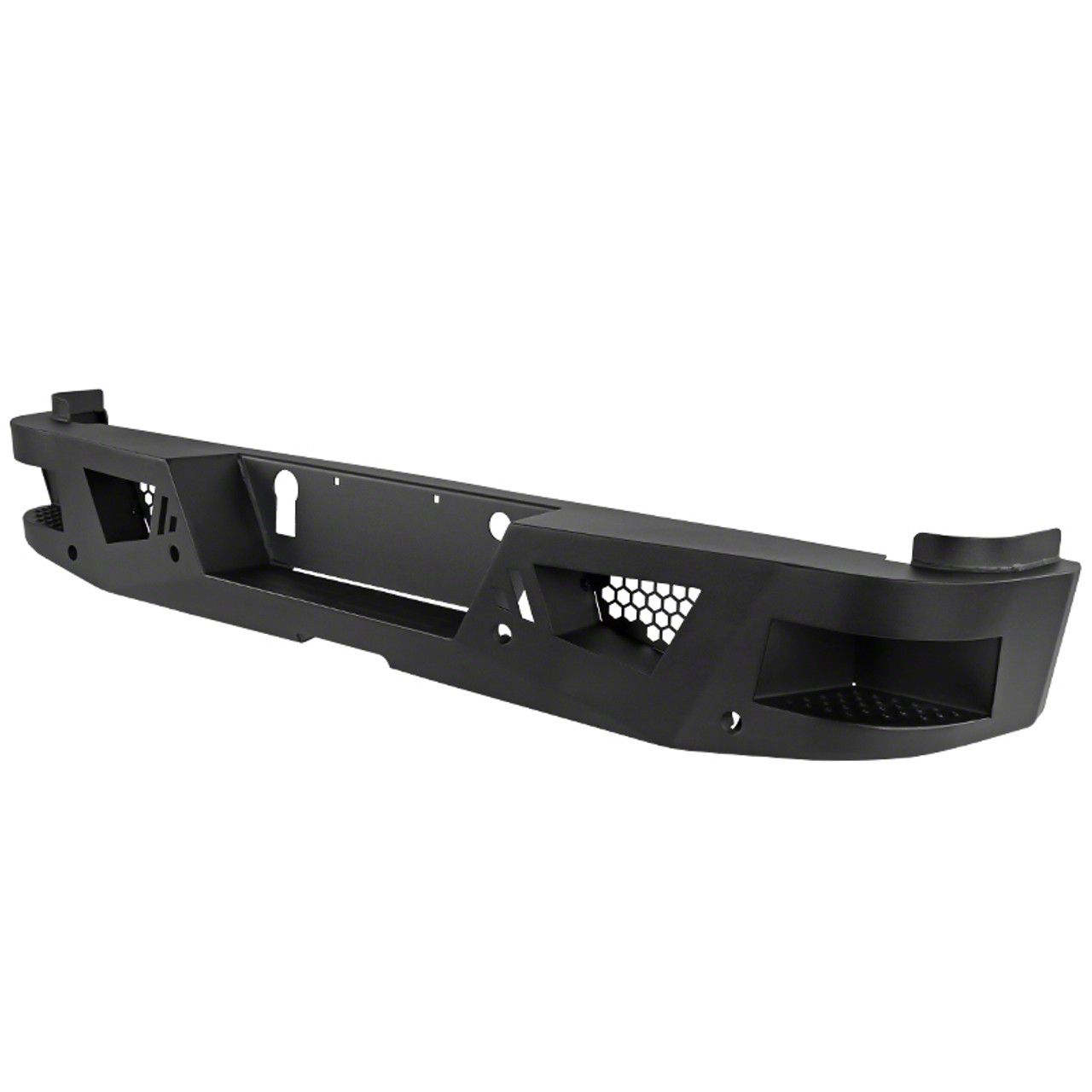 Nissan Patrol Y60 Heavy Duty Rear Bumper – Black Iron, Dual Cutout, Made In Italy