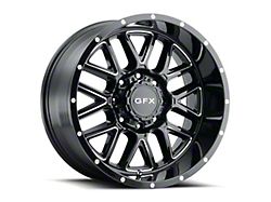 G-FX TM-5 Gloss Black Milled 6-Lug Wheel; 17x8.5; 0mm Offset (07-13 Silverado 1500)