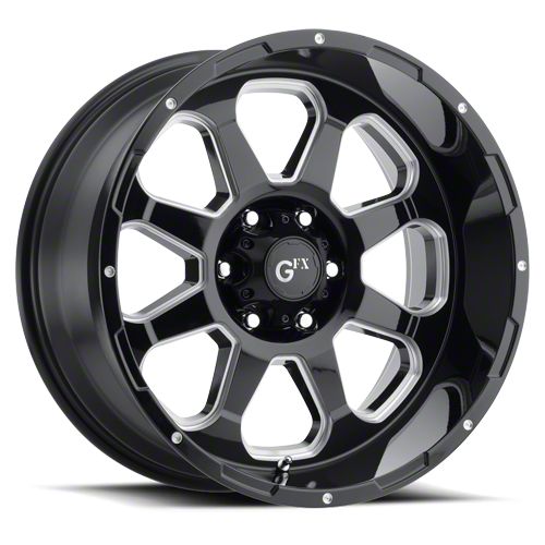 G-FX Sierra 1500 TR-10 Gloss Black Milled 6-Lug Wheel; 17x9; 12mm 