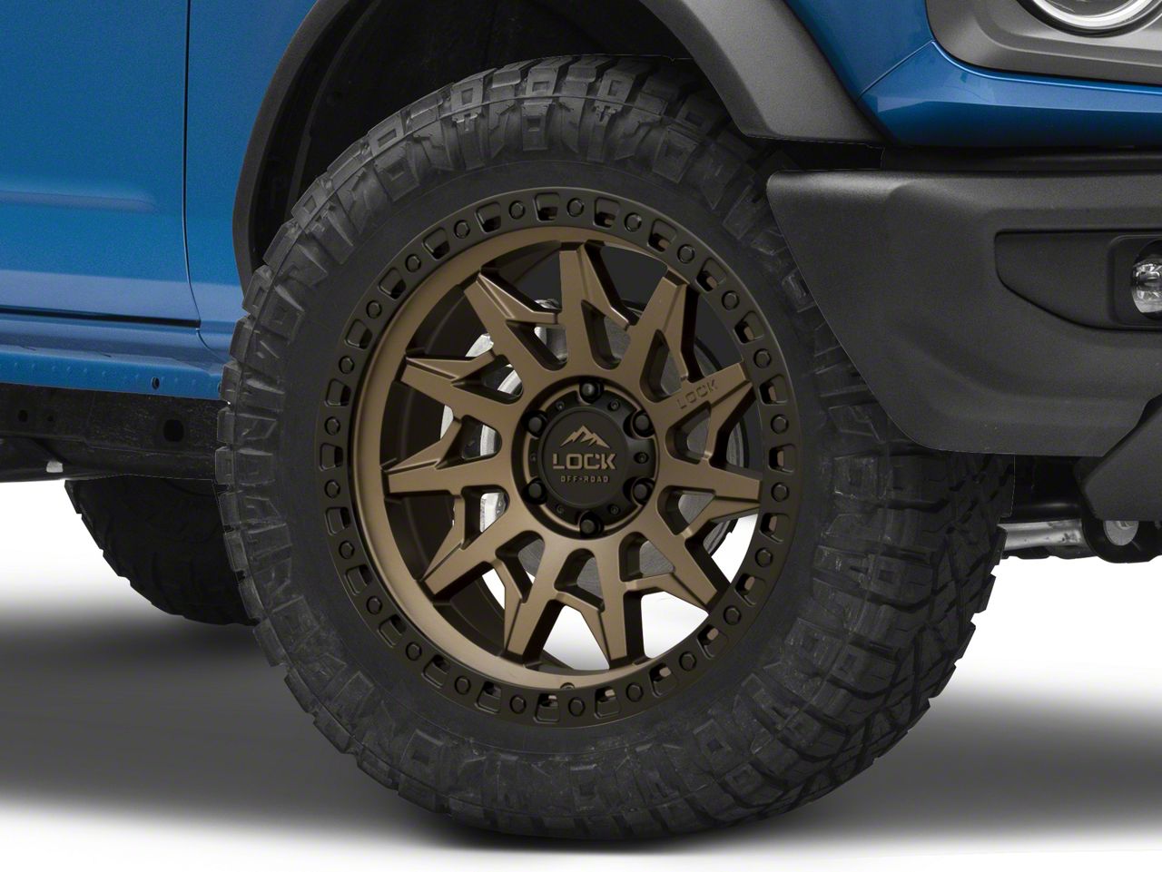 Lock Off-Road F-150 Lunatic Matte Bronze with Matte Black Ring 6-Lug ...