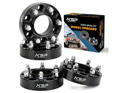 1.50-Inch Hubcentric Pro Billet Wheel Spacers; Black (15-23 F-150)