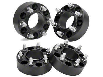 2-Inch Hubcentric Pro Billet Wheel Spacers; Black (15-23 F-150)