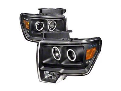 Crystal Halogen Headlights; Black Housing; Clear Lens (19-23 Ranger XL, XLT)