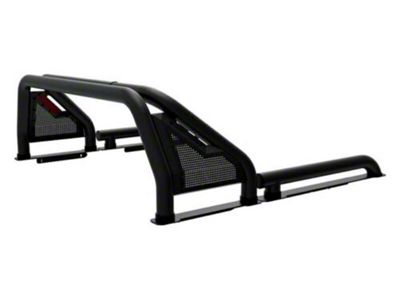 Gladiator Roll Bar with 7-Inch Red Round LED Lights; Black (19-23 Ranger)