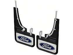 No-Drill Mud Flaps with Ford Blue Oval Logo; Front (19-23 Ranger)