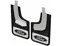 No-Drill Mud Flaps with Ford Oval Logo; Rear (19-23 Ranger)