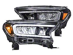 GTR Lighting Carbide LED Headlights; Black Housing; Clear Lens (19-23 Ranger)