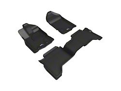 3D MAXpider KAGU Series All-Weather Custom Fit Front and Rear Floor Liners; Black (19-23 Ranger SuperCrew)