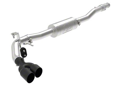 AFE Rebel Series 3-Inch Single Exhaust System with Black Tips; Middle Side Exit (19-23 Ranger)