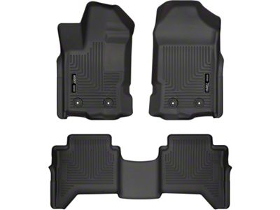 Husky Liners WeatherBeater Front and Second Seat Floor Liners; Black (19-23 Ranger SuperCrew)