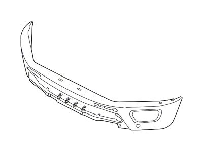 Ford Front Bumper; Not Pre-Drilled for Front Parking Sensors; Unpainted (19-23 Ranger)
