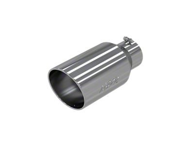 MBRP Angled Cut Rolled End Exhaust Tip; 8-Inch; Polished (Fits 5-Inch Tailpipe)