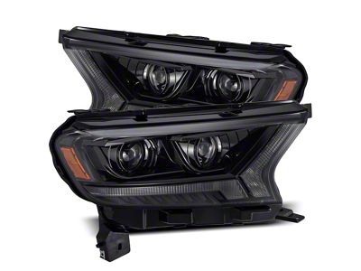AlphaRex LUXX-Series LED Projector Headlights; Alpha Black Housing; Clear Lens (19-23 Ranger)