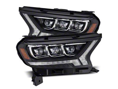 AlphaRex NOVA-Series LED Projector Headlights; Black Housing; Clear Lens (19-23 Ranger)